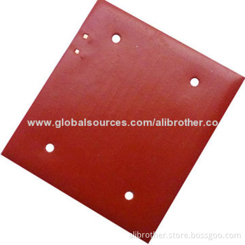 Flexible Silicone Rubber Holes Electrical Heater, Customized Power, Voltage, and Size are Available